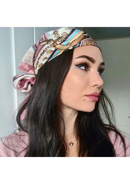 90*90 cm Başörtüsü Kadın Moda Yaz Fular Saten Başörtüsü Atkısı Kadın Bandana Fular Saç Bantları Atkı Boyun Başörtüsü (Yurt Dışından) fırsatları