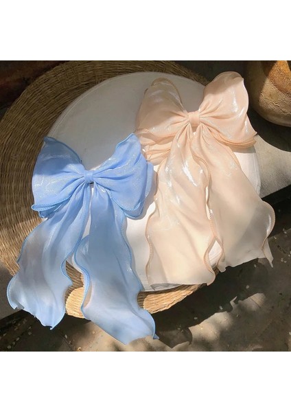 Kore Bahar Yeni Metal Şifon Büyük Yay Bahar Klip Tatil Partisi Zarif Saç Tokası Kadın Yaratıcı Moda Saç Aksesuarları (Yurt Dışından) modelleri