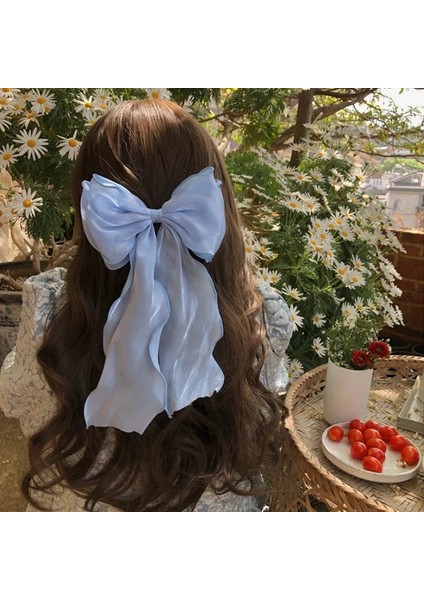 Kore Bahar Yeni Metal Şifon Büyük Yay Bahar Klip Tatil Partisi Zarif Saç Tokası Kadın Yaratıcı Moda Saç Aksesuarları (Yurt Dışından) fırsatları