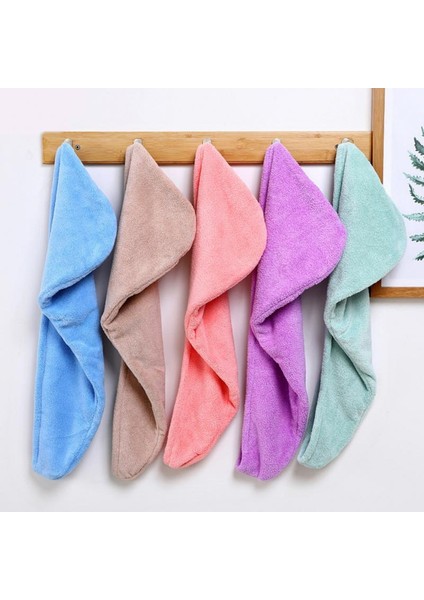 Kadın Kız Yumuşak Mikrofiber Duş Başlığı Havlu Banyo Şapkaları Kadınlar Için Hızlı Kuru Saç Bonesi Hızlı Kuruyan Yumuşak Bayan Türban Kafa (Yurt Dışından)