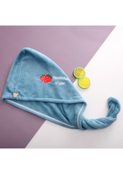 Kadın Kız Yumuşak Mikrofiber Duş Başlığı Havlu Banyo Şapkaları Kadınlar Için Hızlı Kuru Saç Bonesi Hızlı Kuruyan Yumuşak Bayan Türban Kafa (Yurt Dışından)
