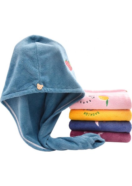 Kadın Kız Yumuşak Mikrofiber Duş Başlığı Havlu Banyo Şapkaları Kadınlar Için Hızlı Kuru Saç Bonesi Hızlı Kuruyan Yumuşak Bayan Türban Kafa (Yurt Dışından)