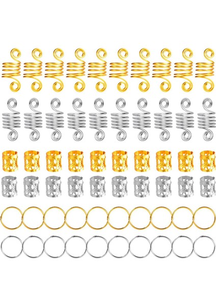 60 Adet/takım Saç Örgü Dreadlock Boncuk Örgü Saç Uzatma Aksesuarları Yeni (Yurt Dışından)