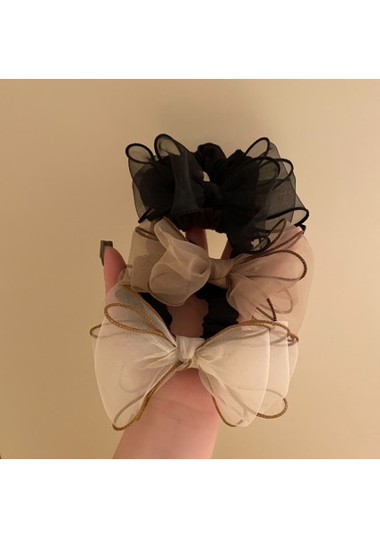 Yeni Scrunchies Organze Saç Bağları Elastik Saç Bandı Kadın Kız At Kuyruğu Tutucu Moda Yay Saç Halatlar Kafa Bandı Saç Aksesuarları (Yurt Dışından) indirimleri