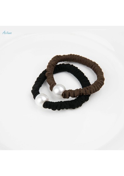 Inci Başlıklı Saç Şekillendirici Dayanıklı Rahat Saç Scrunchies Saç Bağları Seyahat Kadınlar Için Siyah (Yurt Dışından) modelleri