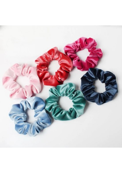 Adet Kadife Scrunchies Elastik Saç Bantları Kadınlar Için Düz Renk Kızlar At Kuyruğu Tutucu Saç Bağları Saç Aksesuarları (Yurt Dışından) modelleri