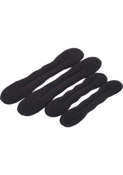 Magic Bun Maker (2 Küçük, 2 Büyük) Köpük Sünger Topuz Şekillendirici Saç(Siyah) (Yurt Dışından)