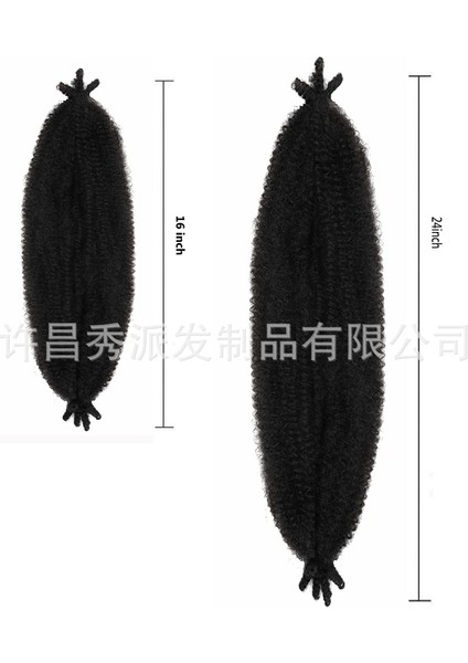 Xuchang Peruk Üreticisi Rendelenmiş Caterpillarspring Afro Büküm Tığ Saçüç Parçalı Takım Elbise (Yurt Dışından)