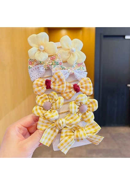 10 Adet Kızlar Çiçek Elastik Hairbands Çocuk Tatlı Saç Bağları Moda Lastik Bantlar Elastik Ilmek Saç Bantları Saç Aksesuarları (Yurt Dışından)