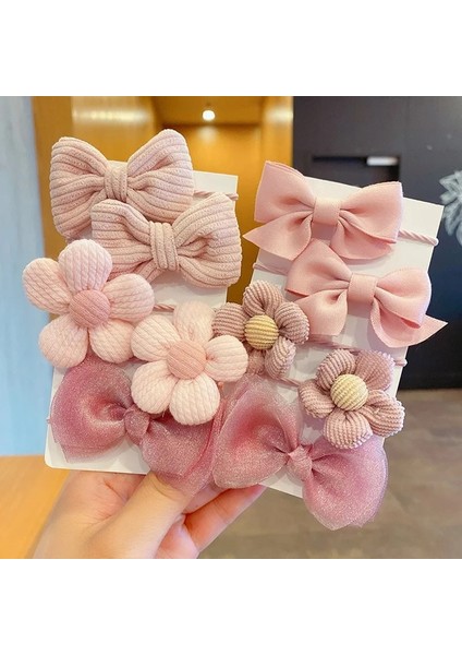 10 Adet Kızlar Çiçek Elastik Hairbands Çocuk Tatlı Saç Bağları Moda Lastik Bantlar Elastik Ilmek Saç Bantları Saç Aksesuarları (Yurt Dışından) modelleri