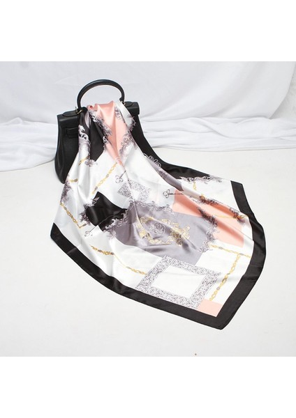 2019 Kış Ipek Saten Saç Eşarp Kadınlar Için Moda Baskı Kercheif Başörtüsü Atkı Kadın 90 cm Kare Şal ve Sarar Boyun Eşarplar (Yurt Dışından)