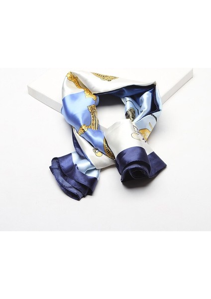 2019 Kış Ipek Saten Saç Eşarp Kadınlar Için Moda Baskı Kercheif Başörtüsü Atkı Kadın 90 cm Kare Şal ve Sarar Boyun Eşarplar (Yurt Dışından) indirimleri