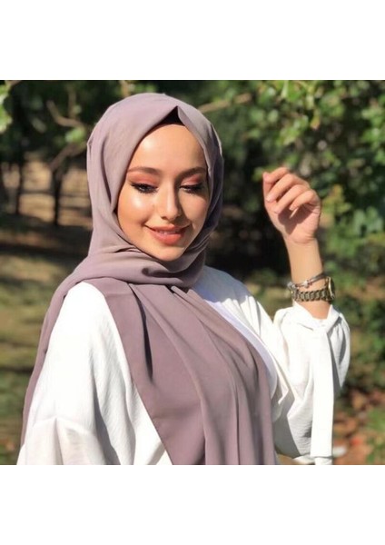 Düz Şifon Başörtüsü Femme Musulman Peçe Şal Islam Türban Moda Başörtüsü Türbanlar Sarar Atkılar Bohemia Kadın Bandana Saç (Yurt Dışından) indirimleri