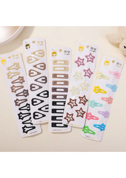 10 Adet Kawaii Geometrik Metal Tokalar Seti Kadın Kız Çocuk Hairgrips Saç Klipleri Pimleri Tokalarım Aksesuarları Saç Tokası Headdress (Yurt Dışından) fiyatları