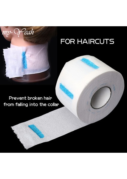 Monja 100 Knot/rulo Beyaz Yapışkan Saç Kesimi Boyun Kağıt Su Geçirmez Profesyonel Salon Kuaför Kuaförlük Kesme Yardımcı Aksesuarlar (Yurt Dışından) fırsatları