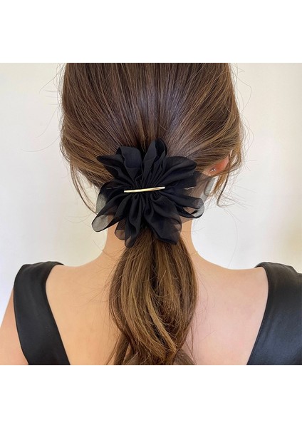 Büyük Bahar Saç Pençe Klipleri Kadın Metal Şifon Çiçekler At Kuyruğu Tutucu Firkete Tokalarım Moda Kızlar Saç Aksesuarları Saç Tokası (Yurt Dışından) fiyatları