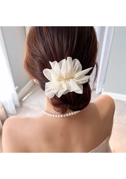 Büyük Bahar Saç Pençe Klipleri Kadın Metal Şifon Çiçekler At Kuyruğu Tutucu Firkete Tokalarım Moda Kızlar Saç Aksesuarları Saç Tokası (Yurt Dışından) modelleri