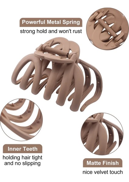 Kore Nötr Kahve Büyük Pençe Klipler Kalın Saç Aksesuarları Kadın Headdress Ins Moda Plastik Yakalama Yengeç Tokalar Hediyeler (Yurt Dışından) modelleri