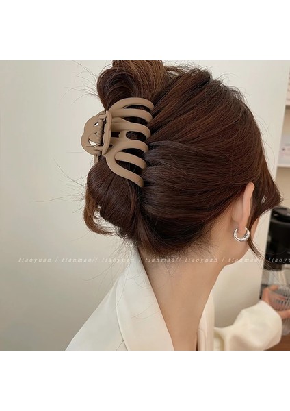 Kore Nötr Kahve Büyük Pençe Klipler Kalın Saç Aksesuarları Kadın Headdress Ins Moda Plastik Yakalama Yengeç Tokalar Hediyeler (Yurt Dışından) indirimleri