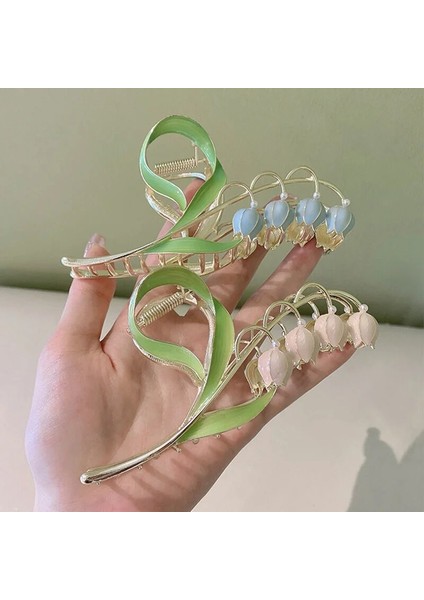 Yeni Zambak Orkide Çiçek Klip Lüks Büyük Arka Kafa Köpekbalığı Klip Kız Firkete Saç Pençe Şapkalar 2022 (Yurt Dışından) fiyatları