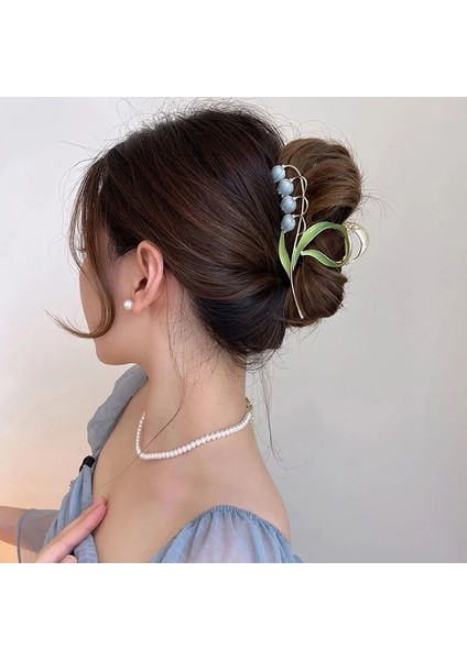 Yeni Zambak Orkide Çiçek Klip Lüks Büyük Arka Kafa Köpekbalığı Klip Kız Firkete Saç Pençe Şapkalar 2022 (Yurt Dışından) modelleri