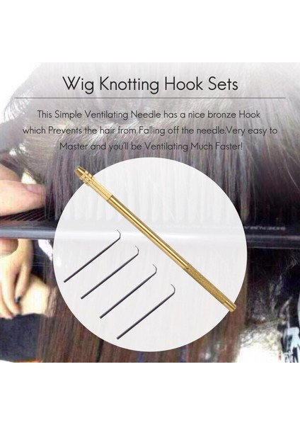 Adet Havalandırma Iğneleri +1 Pirinç Tutucu Yapma/yapma/onarım Dantel Peruk Peruk Postiş Peruk Düğüm Kanca Setleri Boncuklu Kanca (Yurt Dışından) fiyatları