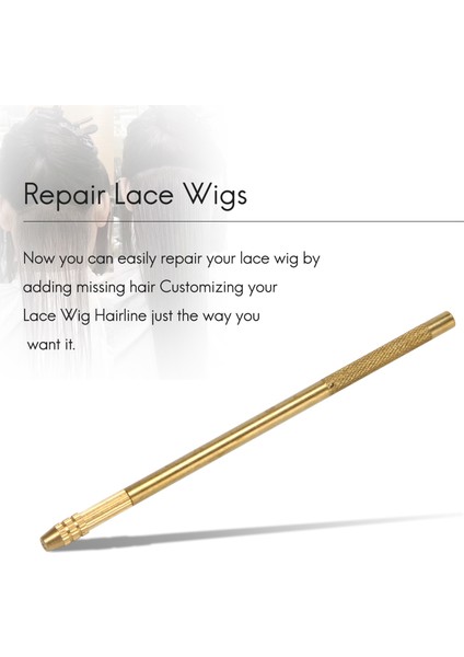 Adet Havalandırma Iğneleri +1 Pirinç Tutucu Yapma/yapma/onarım Dantel Peruk Peruk Postiş Peruk Düğüm Kanca Setleri Boncuklu Kanca (Yurt Dışından) fırsatları