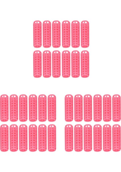 Lkpcıgcxm 36 Adet Pembe Plastik Dıy Saç Şekillendirici Rulo Bukle Maşaları Klipler (Yurt Dışından)