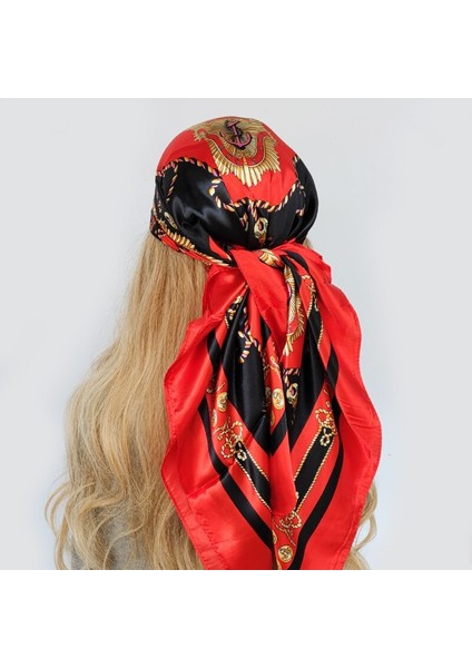 90*90 cm Saç Eşarp Kadın Moda Tasarımcısı Güzel Çiçekler Fular Yumuşak Saten Şal Fular Kare Ipek Eşarp Boyun Başörtüsü (Yurt Dışından) fiyatları