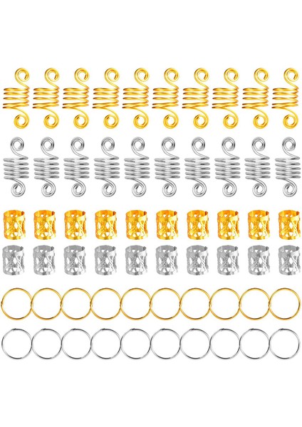 60 Adet/takım Saç Örgü Dreadlock Boncuk Örgü Saç Uzatma Aksesuarları Yeni (Yurt Dışından) indirimleri
