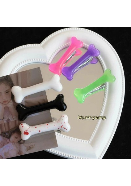 Adet/2 Adet Yaratıcı Kawaii Komik Yıldız Kemik Saç Tokası Firkete Araçları Kemik Firkete Patlama Klip Firkete Sıcak Kız Firkete Patlama Klip 7cm (Yurt Dışından)