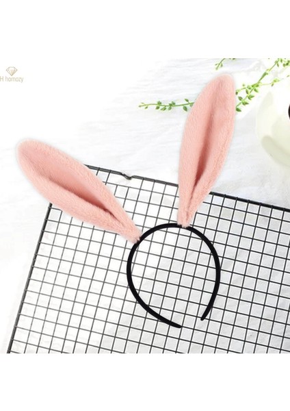 Tavşan Kulak Bandı Hayvan Hairband Cosplay Dekor Güzel Kostüm Aksesuarları Pembe (Yurt Dışından) fiyatları