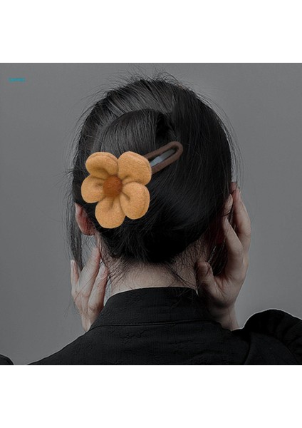 Büyük Çiçek Saç Klip Ördek Gagası Klip Saç Aksesuarları Parti Bayanlar Için Barrette Hairgrips, Haki (Yurt Dışından) fiyatları