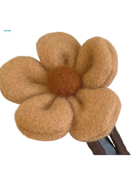 Büyük Çiçek Saç Klip Ördek Gagası Klip Saç Aksesuarları Parti Bayanlar Için Barrette Hairgrips, Haki (Yurt Dışından) fırsatları