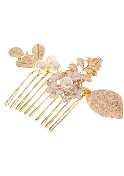 7x Gelin Düğün Inci Taklidi Çiçek Çiçek Saç Tarak Altın (Yurt Dışından) fırsatları