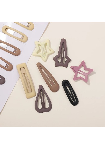 10 Adet Kawaii Geometrik Metal Tokalar Seti Kadın Kız Çocuk Hairgrips Saç Klipleri Pimleri Tokalarım Aksesuarları Saç Tokası Headdress (Yurt Dışından) indirimleri