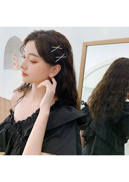Yeni 2 Adet Çapraz Kristal Tokalar Rhinestones x Saç Klipleri Tokalarım Basit Yan Klip Gelin Şapkalar Kız Saç Aksesuarları (Yurt Dışından) modelleri
