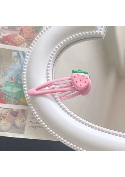 1/2 Adet Kızlar Pembe Çilek Saç Tokası Alaşımlı Saç Tokası Tokalarım Patlama Yan Klip Kaymaz Meyve Bb Basmalı Toka Saç Aksesuarları (Yurt Dışından) modelleri