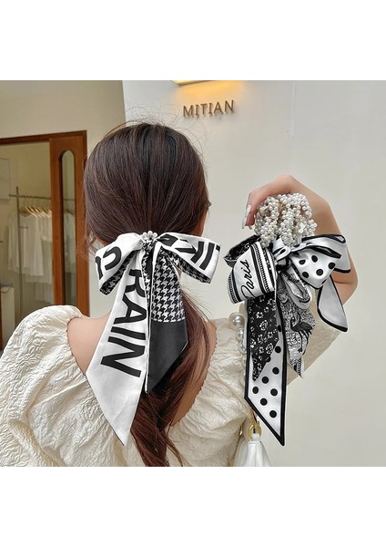 2021 Yeni Zarif Mektup Inci Şerit Şerit Yay Saç Aksesuarları Kadın Için Tatlı Moda Kore Takı Kafa Bandı (Yurt Dışından) fiyatları