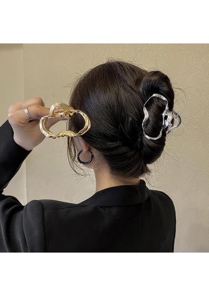 Moda Metal Saç Pençe Klipleri Vintage Inci Çapraz Geometrik Saç Klipleri (Yurt Dışından)