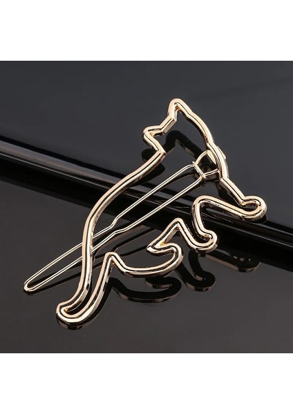 Moda Kadın Sevimli Kedi Saç Klipleri Metal Geometrik Tokalar Alaşım Yuvarlak Yıldız Saç Tokası Tokası Kızlar Şapkalar Saç Aksesuarları (Yurt Dışından) fırsatları