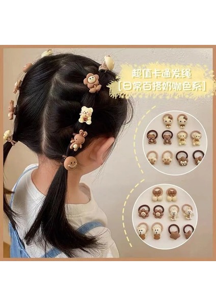 10 Adet Çocuk Sevimli Karikatür Hayvan Tavşan Hairbands Bebek Çiçek Ilmek Lastik Bantlar Küçük Başlık Kızlar Hiçbir Hasar Saç Halat (Yurt Dışından) modelleri