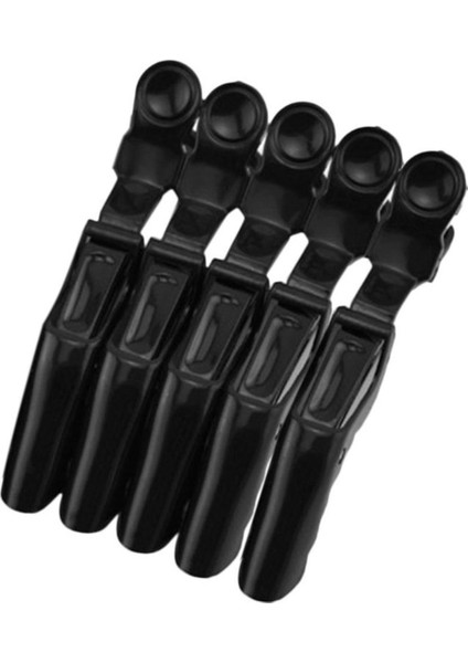 5pcs / Set Evrensel Timsah Kuaförlük Kesme Kelepçeleri Saç Kavrama Klipleri - Siyah (Yurt Dışından)