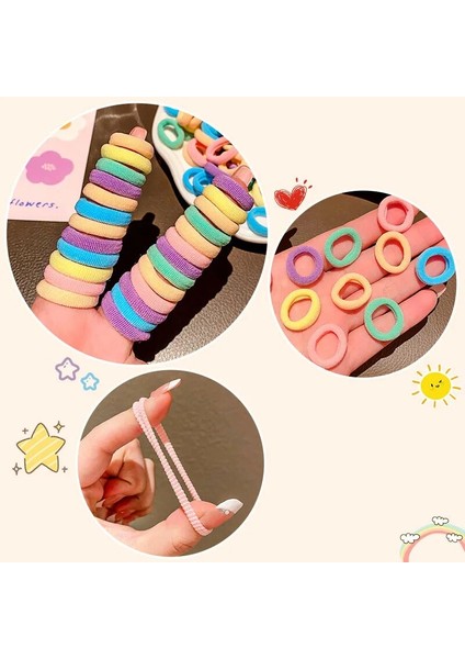 100 Adet Sevimli Elastik Saç Lastik Bantlar Bebek Kız Çocuklar Için Tatlı Renkli Saç Bağları Saç Halat Scrunchies Saç Aksesuarları (Yurt Dışından) indirimleri