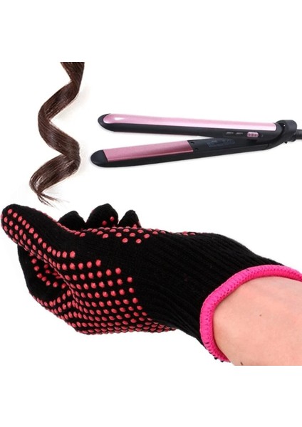 Adet Saç Düzleştirici Perma Curling Kuaförlük Isıya Dayanıklı Parmak Eldiven Saç Bakımı Şekillendirici Araçları Termal Şekillendirici Eldiven (Yurt Dışından)
