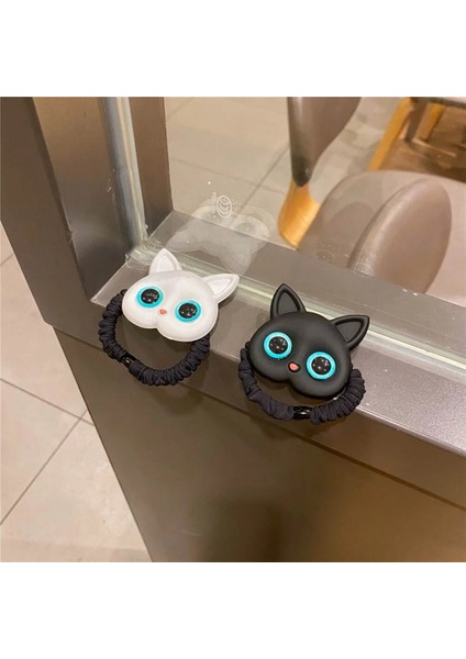 2022 Yeni Kadın Sevimli Kedi Lastik Bantlar Elastik Saç Bantları Kore Şapkalar Çocuklar Kızlar Için Güzel Saç Aksesuarları Süsler (Yurt Dışından)