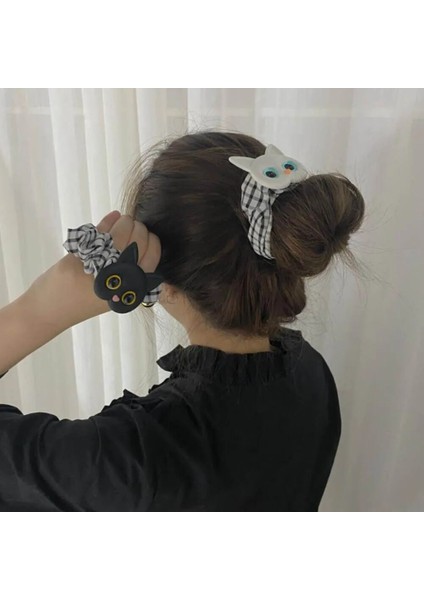 2022 Yeni Kadın Sevimli Kedi Lastik Bantlar Elastik Saç Bantları Kore Şapkalar Çocuklar Kızlar Için Güzel Saç Aksesuarları Süsler (Yurt Dışından) modelleri