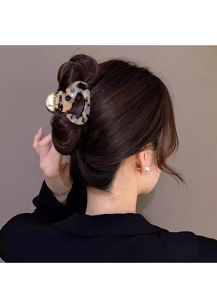 Lüks Asetik Asit Malzeme Heteromorfik Metal Saç Pençe Kadın Kızlar Için Zarif Kafa Bandı Saç Tokası Yüksek Dereceli Saç Aksesuarları (Yurt Dışından)