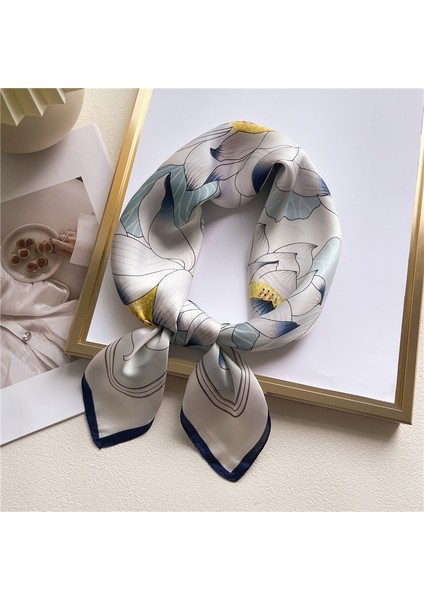 2022 Lüks 70 cm Ipek Kare Eşarp Kadın Baskı Saten Boyun Kravat Kadın Saç WRISR4T Bandana Mendil Şal Wrap Başörtüsü Echarpe (Yurt Dışından) fiyatları