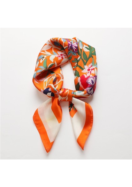 2022 Lüks 70 cm Ipek Kare Eşarp Kadın Baskı Saten Boyun Kravat Kadın Saç WRISR4T Bandana Mendil Şal Wrap Başörtüsü Echarpe (Yurt Dışından) fırsatları